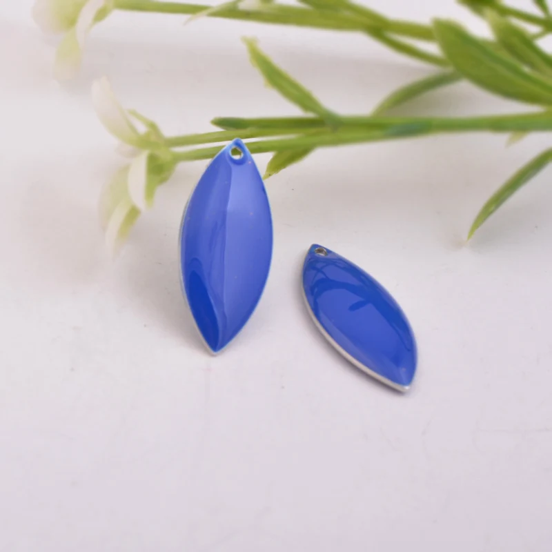 Royal Blue 32 шт 10*23 мм блестки mеdaillons емейлес подвески серебряные металлические двухсторонние чайники кулон без никеля и свинца - Окраска металла: Royal Blue