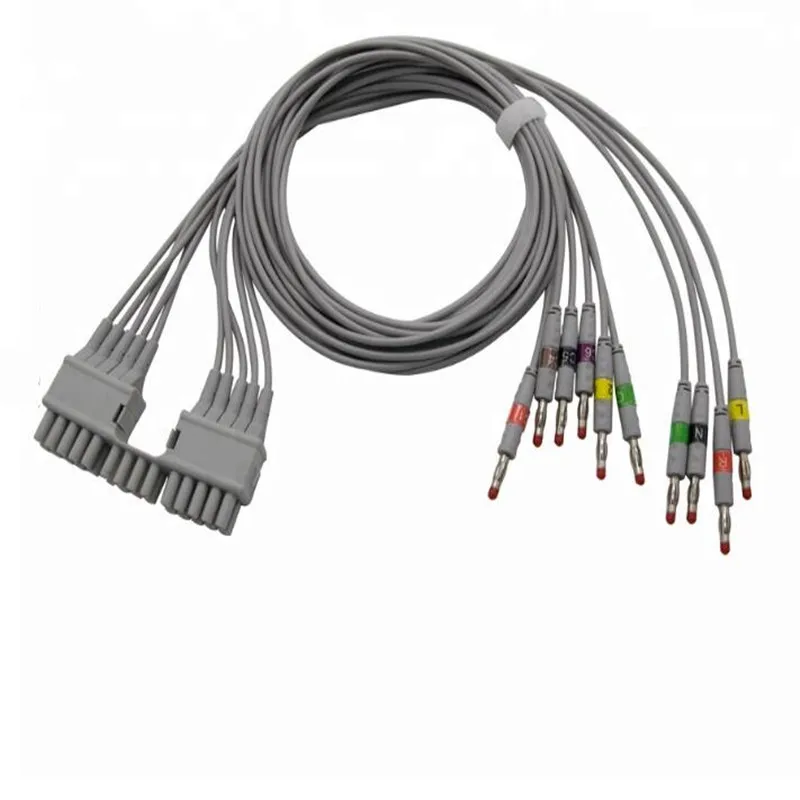 Кабель для ЭКГ совместимый с мортарой Eli230/100 10 свинцовых проводов EKG