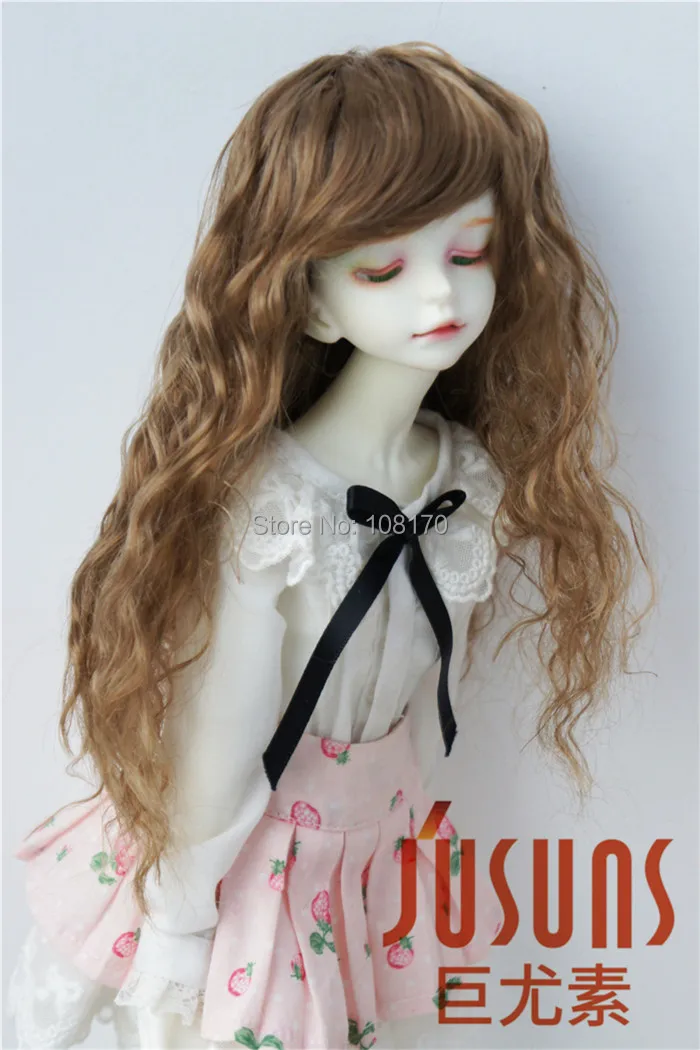 JD041 1/6 1/4 1/3 длинная волнистая кукла syntheitc мохер парики Suir для размера 6 7 дюймов 8 9 10
