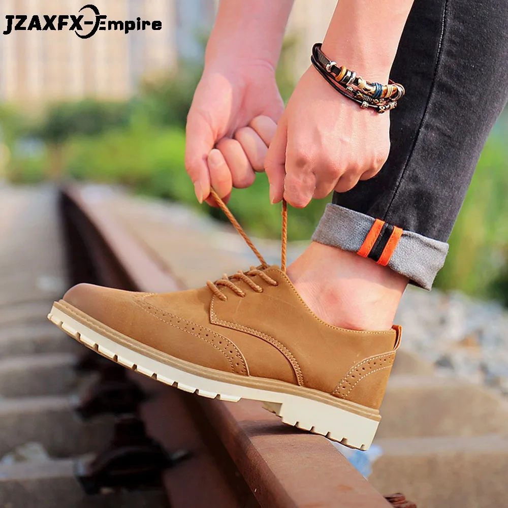 Brand Spring Suede Leather Men Shoes Oxford Casual Classic Sneakers For Male Comfortable Footwear