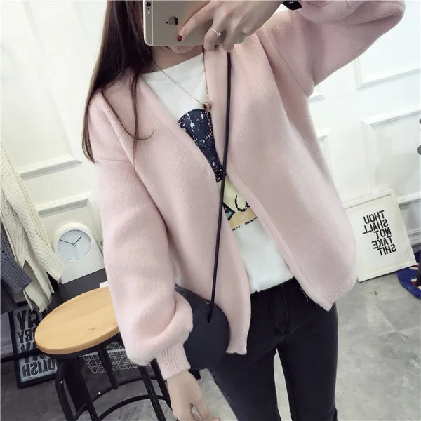 Urifens Womens Sweaters 2017 New Coat Solid Long Sleeve Casaco Feminino Casual O Neck Lantern Female Cardigans QLM12 |