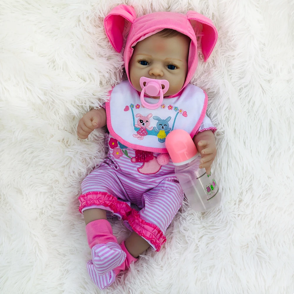 22 дюйма Boneca bebes reborn Girl Baby Full Body силиконовые виниловые куклы Reborn 55 см реалистичные куклы для новорожденных подарки для детей