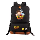 Мужской холщовый рюкзак с рисунком аниме Yokai Watch YO-KAI Jibanyan, школьный ранец на плечо, дорожная Холщовая Сумка для ноутбука