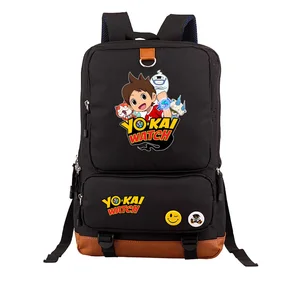 Мужской холщовый рюкзак с рисунком аниме Yokai Watch YO-KAI Jibanyan, школьный ранец на плечо, дорожная Холщовая Сумка для ноутбука