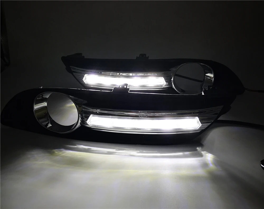Автомобильный мигающий 2 шт. для Nissan sentra Sylphy 2012 2013 светодиодный DRL дневные ходовые огни дневной свет желтый указатель поворота