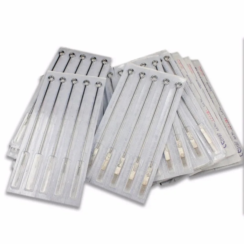 50 шт. профессиональные иглы для тату 9F изогнутые татуировки медицинский материал