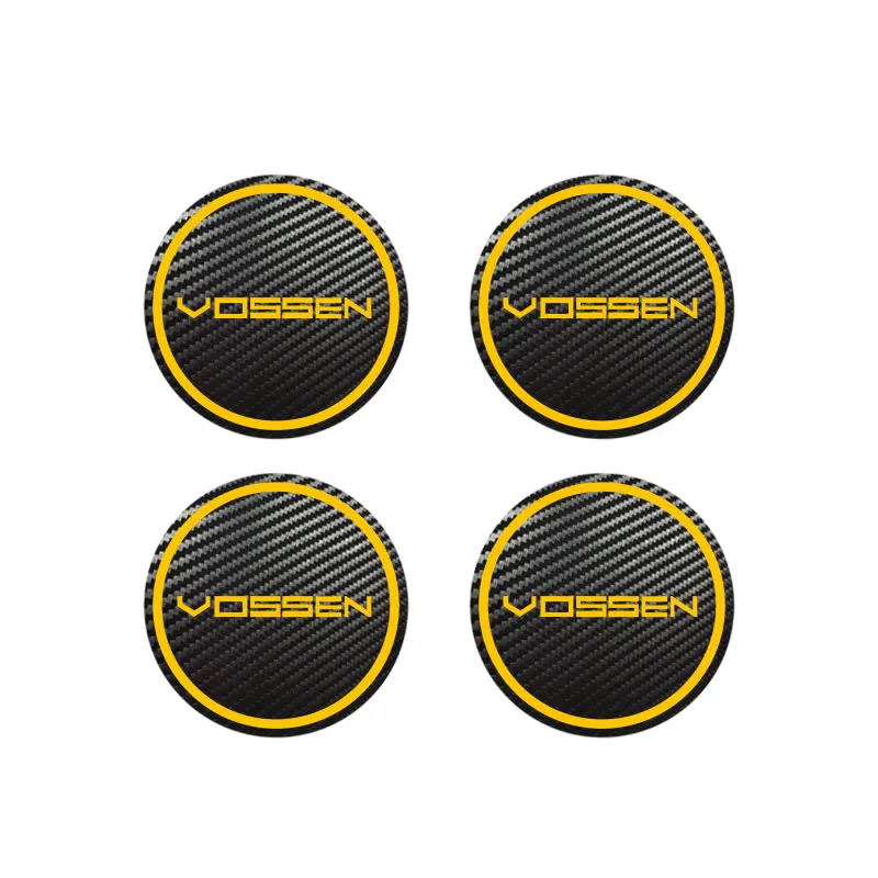 4 шт. 40 мм 50 56 60 65 70 для vossen спортивный значок логотип углеродные колпачки сплав