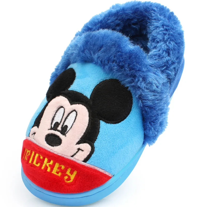 Осенне-зимние новые теплые хлопковые тапочки Disney с подкладкой для мужчин и