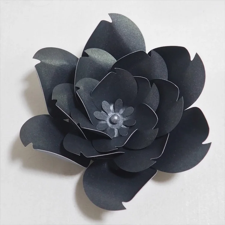 65-80 см DIY Искусственные цветы Fleurs Artificielles фон блестящие гигантские Свадебные Бумажные цветы вечерние украшения для детской комнаты - Цвет: Glittered Black