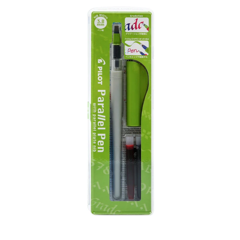 3.8mm Ручка-вкладыш, английская каллиграфия, комиксы, градиентная кисть, чернила, параллельный дизайн, Набор ручек, 1,5 мм, 2,4 мм, 3,8 мм, 6 мм, с бонусными чернилами - Цвет: 3.8mm
