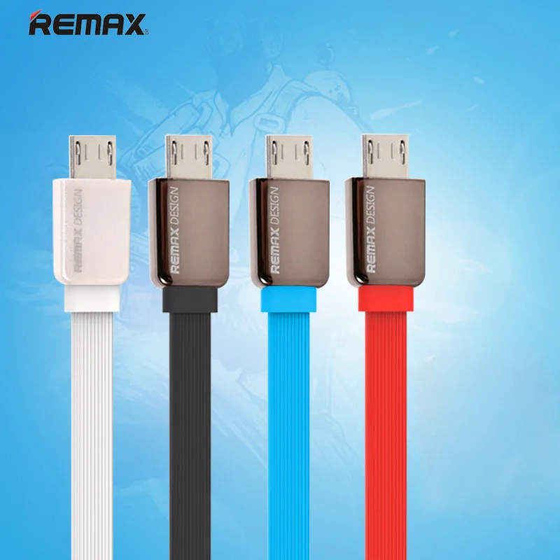 Плоский Micro USB кабель для передачи данных REMAX 1 м 2.1A usb быстрой зарядки гибкий
