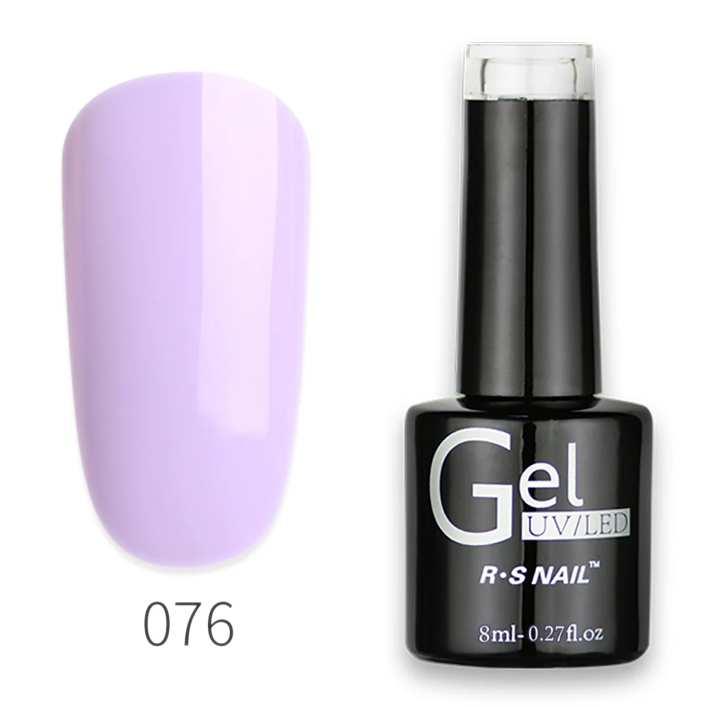 RS Nail 120 цветов один шаг УФ Цветной Гель-лак для ногтей 3 в 1 гель#061-120 длительного действия Гель-лак нет необходимости база и Топ 8 мл(2 - Цвет: R076