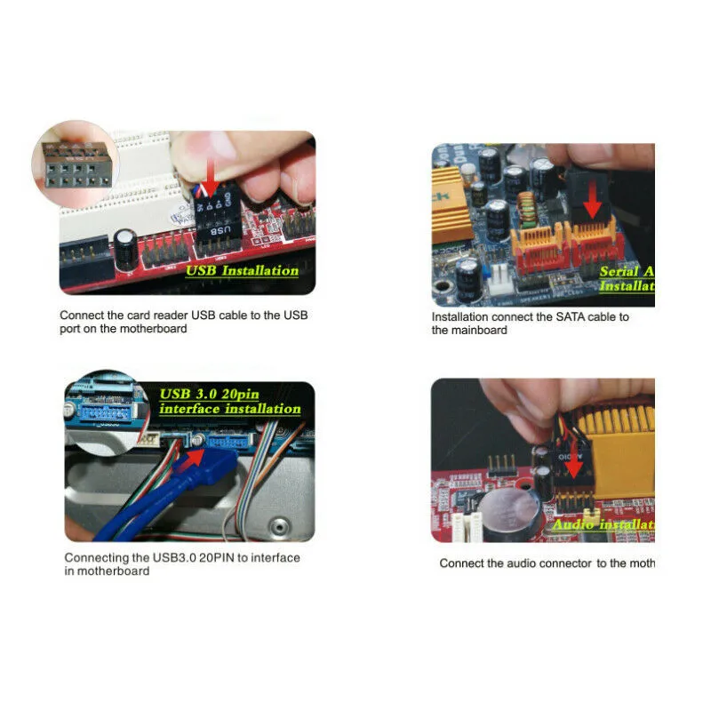 PYMH PC внутренний кард ридер USB 3 0 e SATA порт 5 25 &quotМедиа приборная панель передняя
