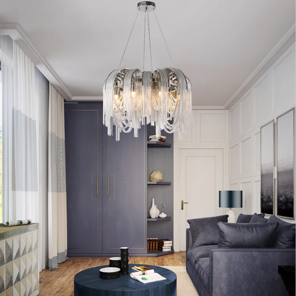 Современная люстра в скандинавском стиле с кисточками новинка люстры из