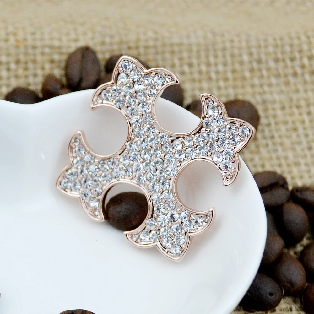 Zhen томоми простой властная крест Стразы шарф пряжки корсаж брошь Шпильки на день