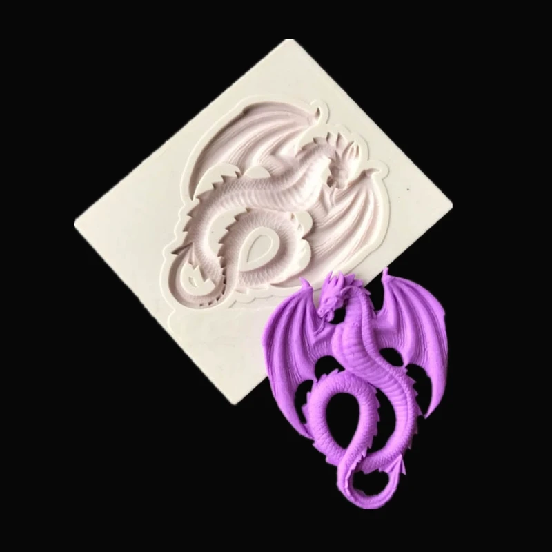 

New DIY Dragon Styling Silicone Mold Sugar Fondant Cake Tool Baking Mold Cake Decoration Tools K046
