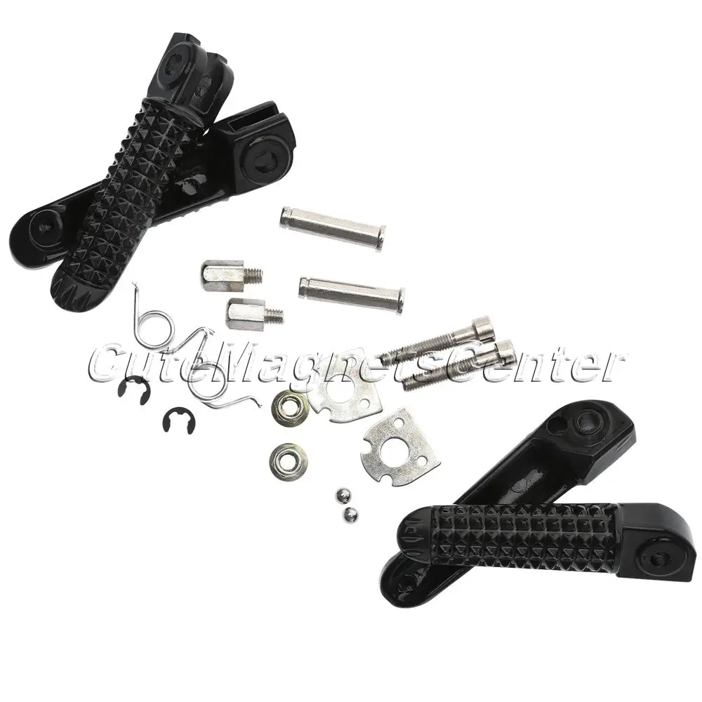 Черные передние и задние подножки Mtsooning для Yamaha YZF R1 2002-2012 R6 2003-2011 | Автомобили
