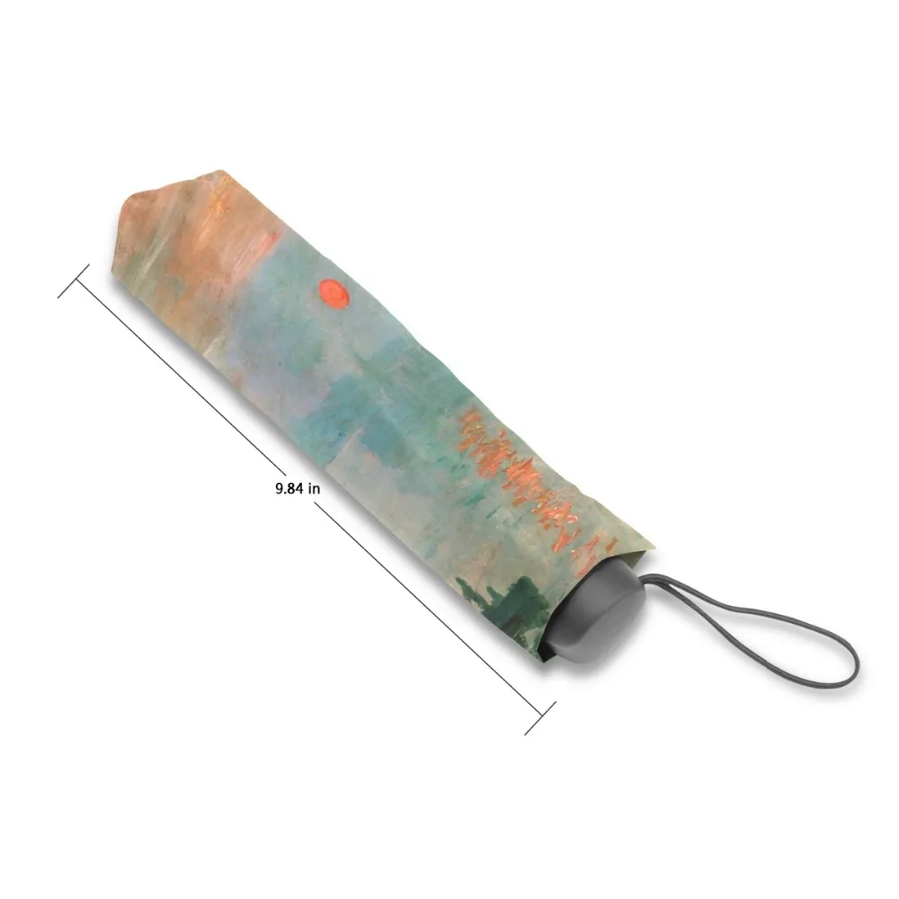 Monet искусство масляной живописи автоматический зонтик дождь женщины впечатление