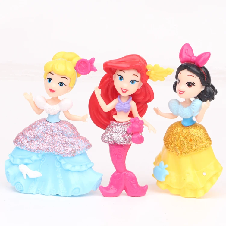12 шт./компл. Принцесса Белоснежка Belle Merida ПВХ Фигурки Игрушки для девочек Подарки 7