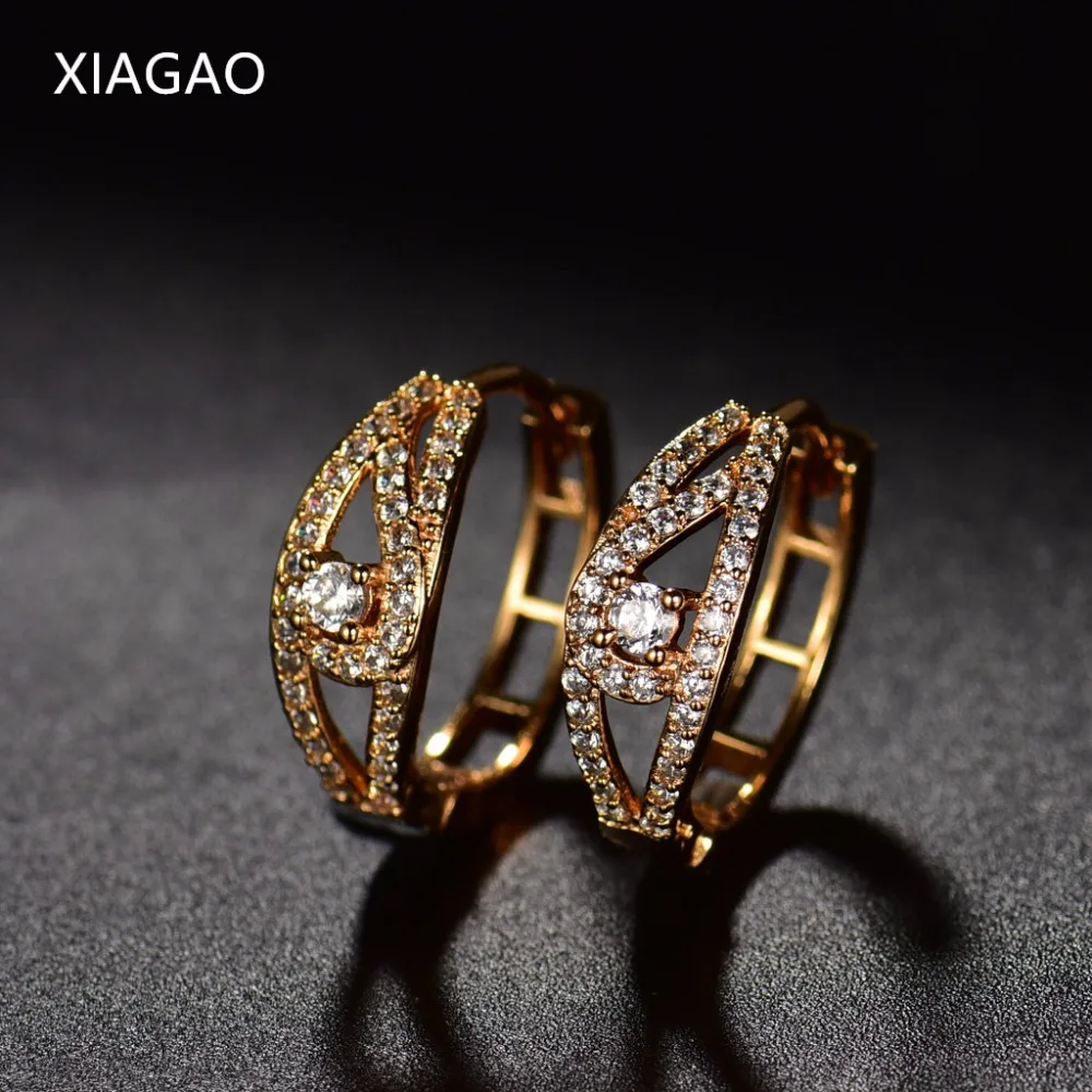 XIAGAO фантастический дизайн ювелирные изделия золотой цвет белый кубический