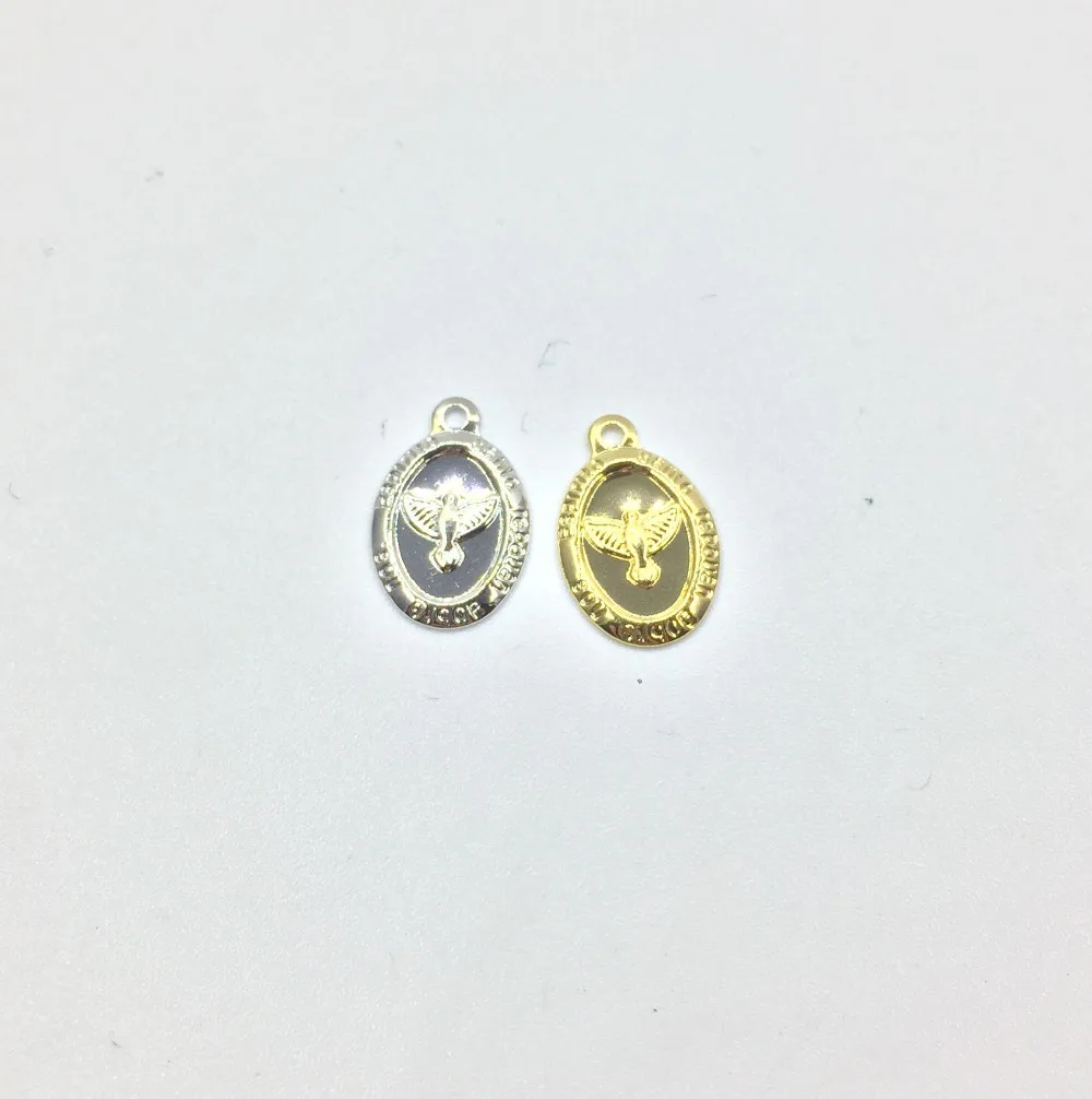 Eruifa 10pcs 12*10mm Oval Eagle Brass necklace,earring bracelet jewelry DIY handmade 2 colors Gold and silver