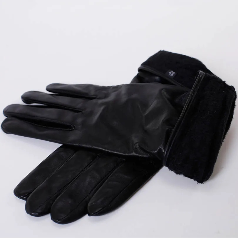 2018 зимние женские перчатки из овчины черные винно красные однотонные наручные