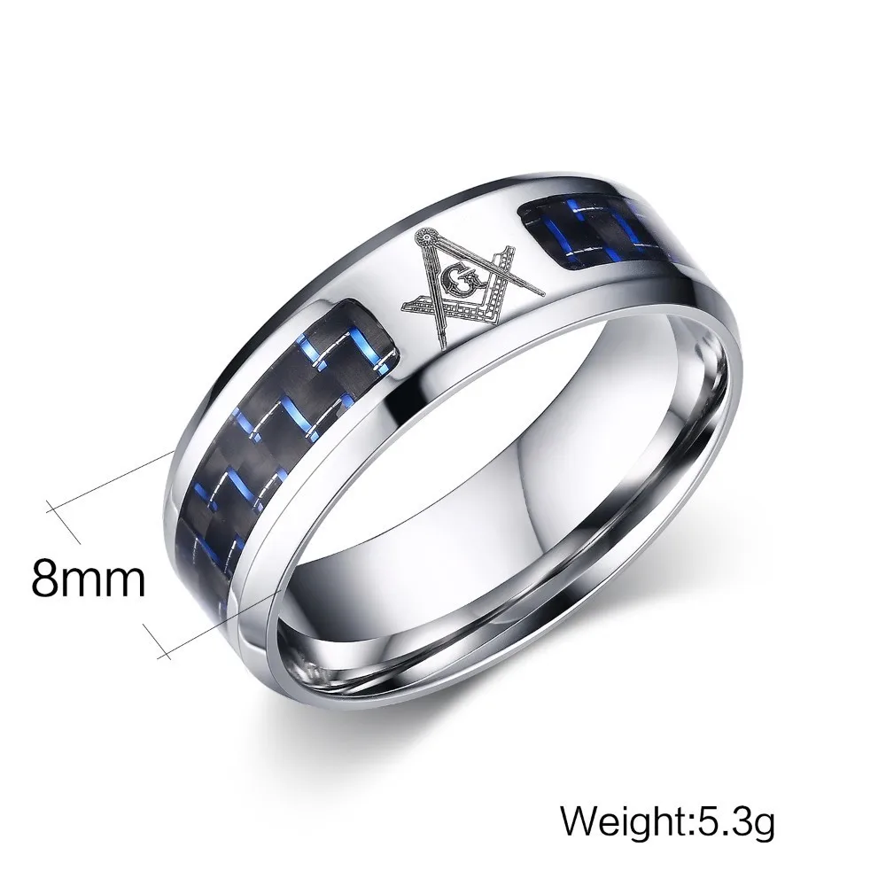 Мужское кольцо с инкрустацией из углеродного волокна размеры 4-12 | Украшения и