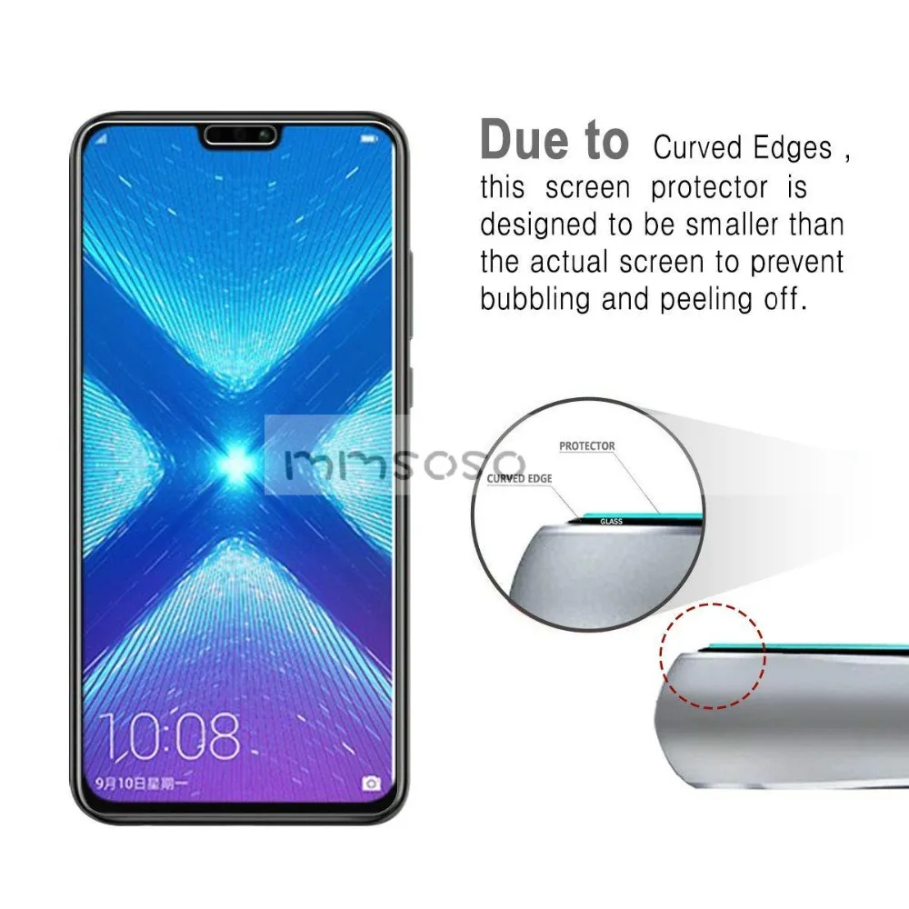 2 шт закаленное стекло для Huawei Honor 8 X 8X Max протектор экрана Премиум прозрачное 8X8