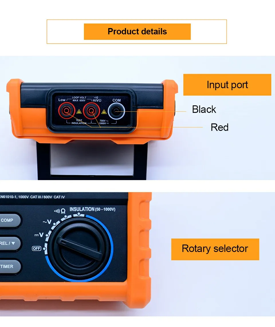 PEAKMETER аналоговый и цифровой 1000 В MS5203 тестер сопротивления изоляции мегомметром метр 0,01~ 10 г Ом с мультиметром