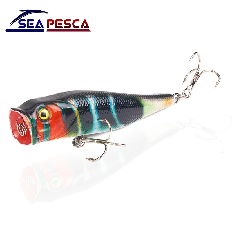 SEAPESCA 90 мм 14 5 г Поппер рыболовные приманки плавающий воблеры 3D глаза жесткая