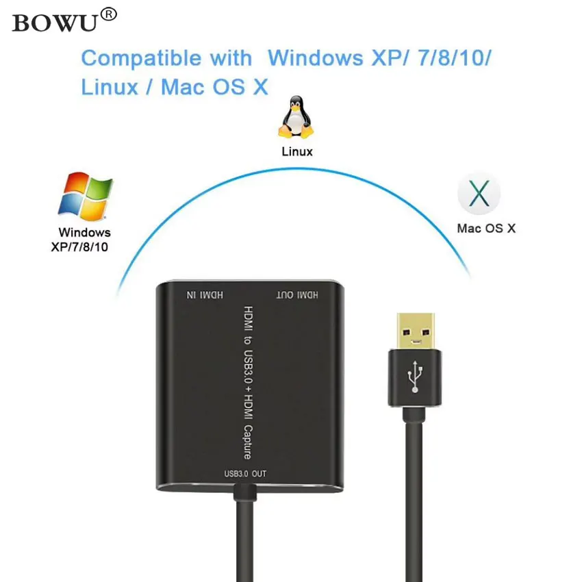 Конвертер 1080P USB 3 0 USB3.0 ТВ-тюнер аудио игра Карта видеозахвата HDMI Full HD адаптер