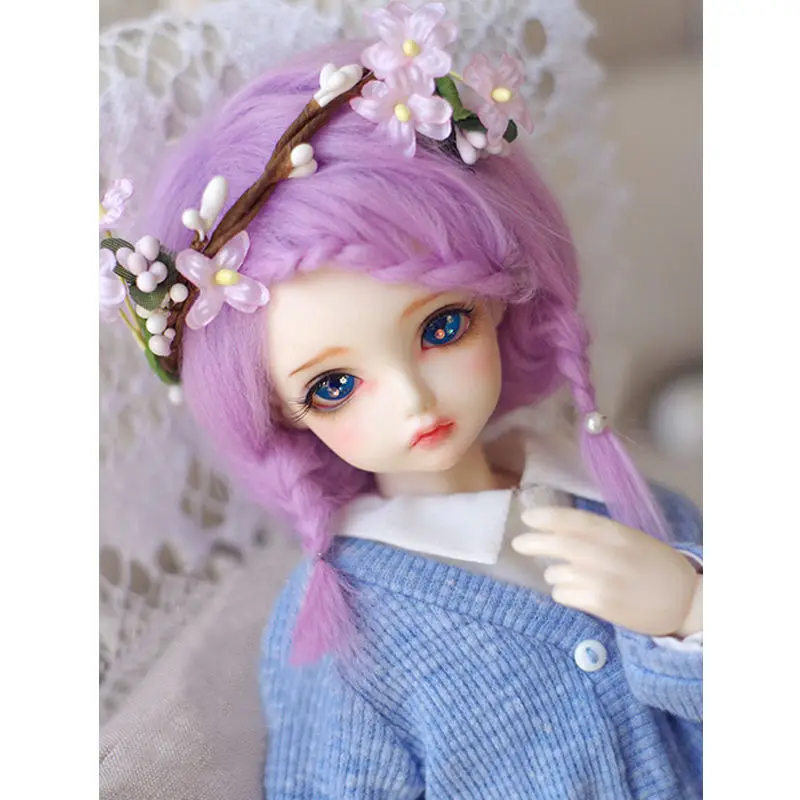 [Wamami] Сиреневый/фиолетовый длинный шерстяной парик/волосы 1/8 Pukifee Ae Lati BJD Dollfie 14