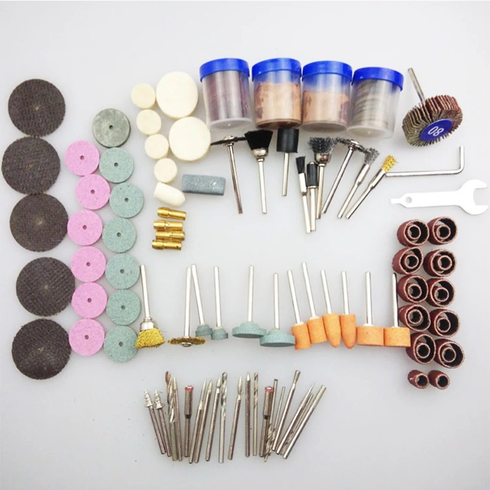 

161Pcs Dremel Style Accessories Abrasive Tools Wood Metal Engraving Electric Rotary Tool Accessory for Dremel Bit Set