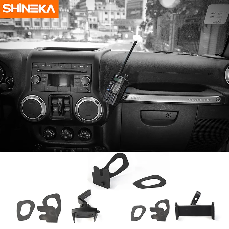 

SHINEKA Car GPS Bracket for Jeep Wrangler JK Interphone Support Holder Phone Ipad Holder for Jeep Wrangler JK 2012+ Accessories