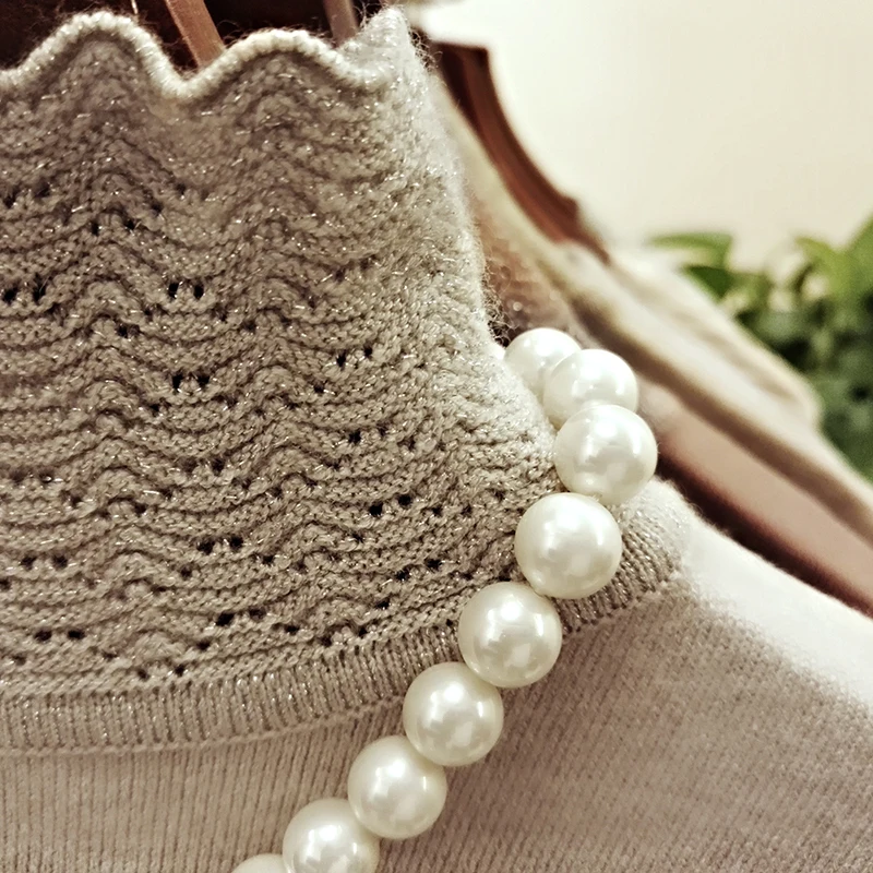 Женский трикотажный пуловер облегающий с длинным рукавом кашемировый 2019 |