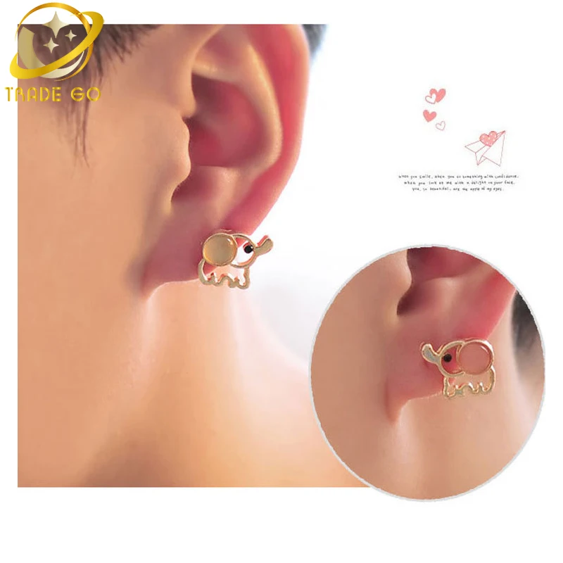 Милые серьги-гвоздики в виде животных женские серьги brinco aretes модные ювелирные