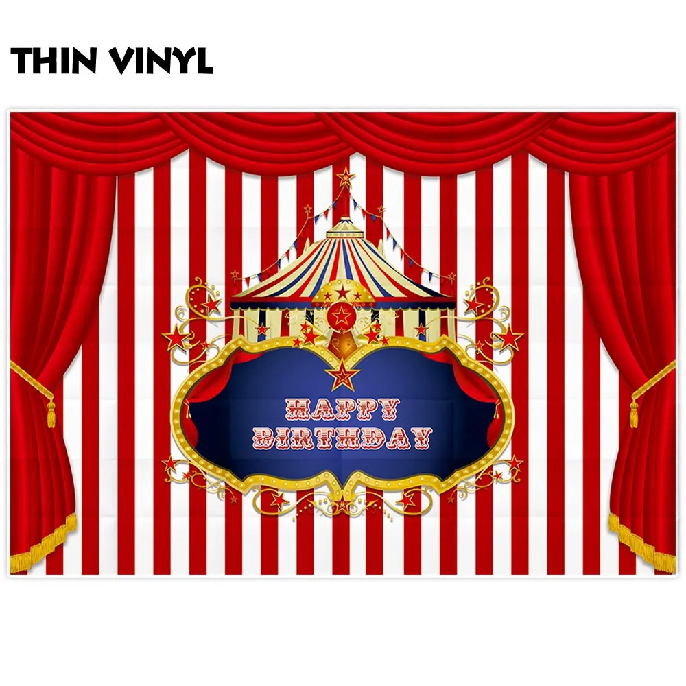 Funnytree backdrop for photographic studio circus theme birthday party curtain stripes children background photobooth photocall |