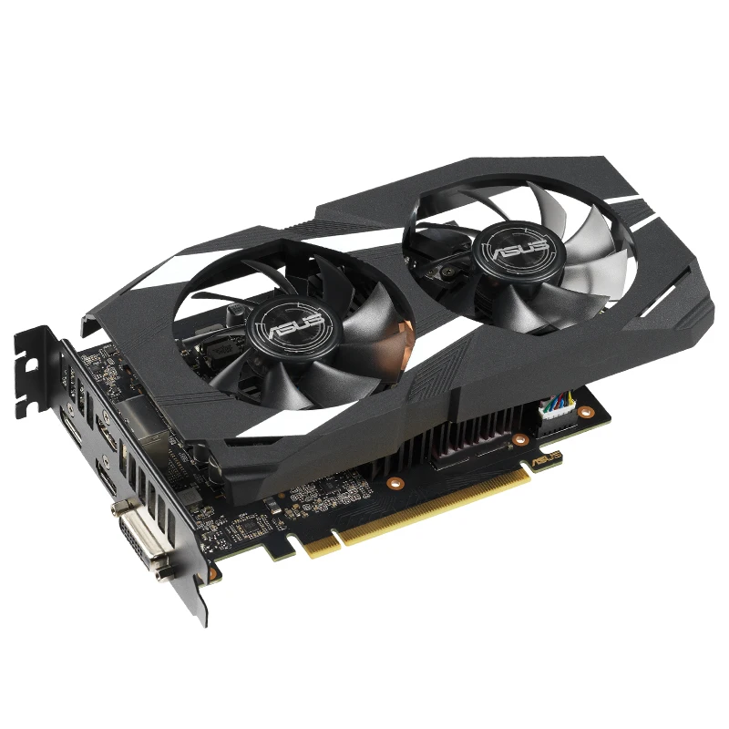 ASUS DUAL GTX 1660Ti O6G Snow Leopard настольная ПК игра Дискретная графика GTX1660TI 6G DDR6|Видеокарты|