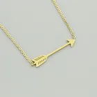 GORGEOUS TALE Stainless Steel The Hunger Game Jewelry 2017 Gold Color One Direction Arrow Tattoo Choker Necklace For Women BFF