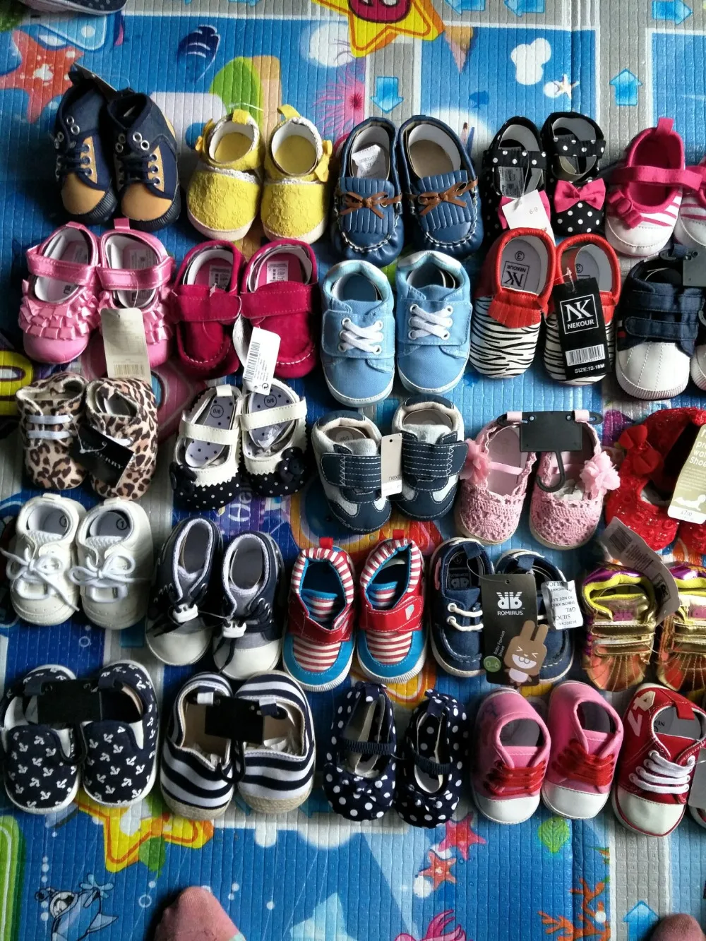 

5pair mix colors Soft Footwear Shoes For Girls Baby Kids Boys Sneakers First Walker Winter Baby Girl Shoes