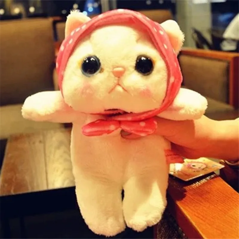 25 см Рождественская плюшевая игрушка каваи для кошек Мягкая кукла в виде