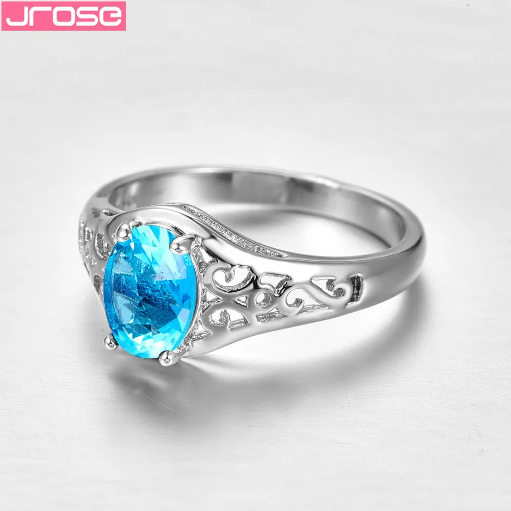 Новое поступление 2019 модное серебряное кольцо JROSE с овальной огранкой и морским