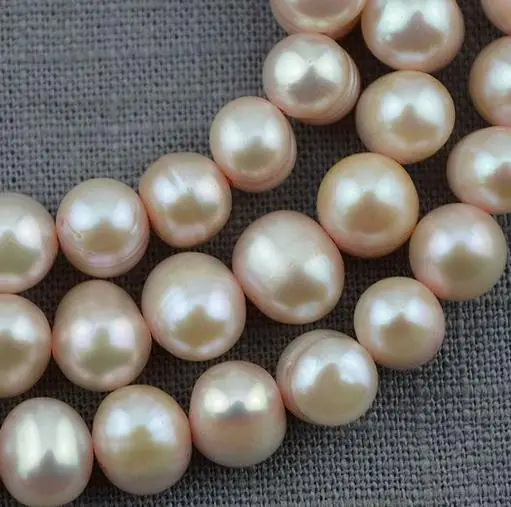 

Unique Pearls jewellery Store Real Freshwater Pearl Round Potato Loose Pearl Jewellery Pale Pink Color 6-7mm One Full Strand