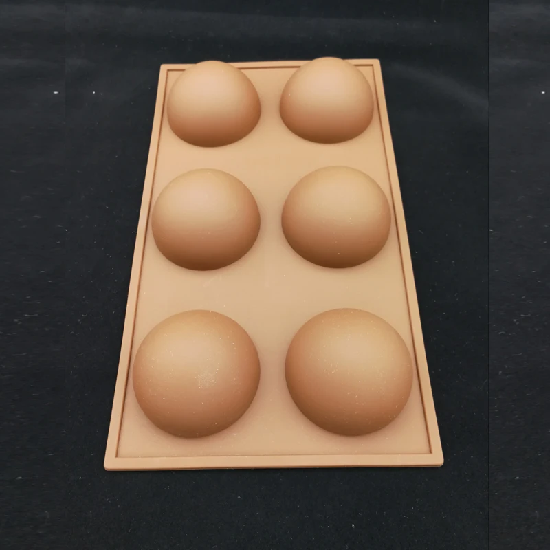 ; 6 отверстий полусферический силиконовая форма для выпечки в форме цветка 3D Fondant(сахарная) форма для шоколадного мыла DIY Инструменты для украшения выпечки, торта силикона прессформы