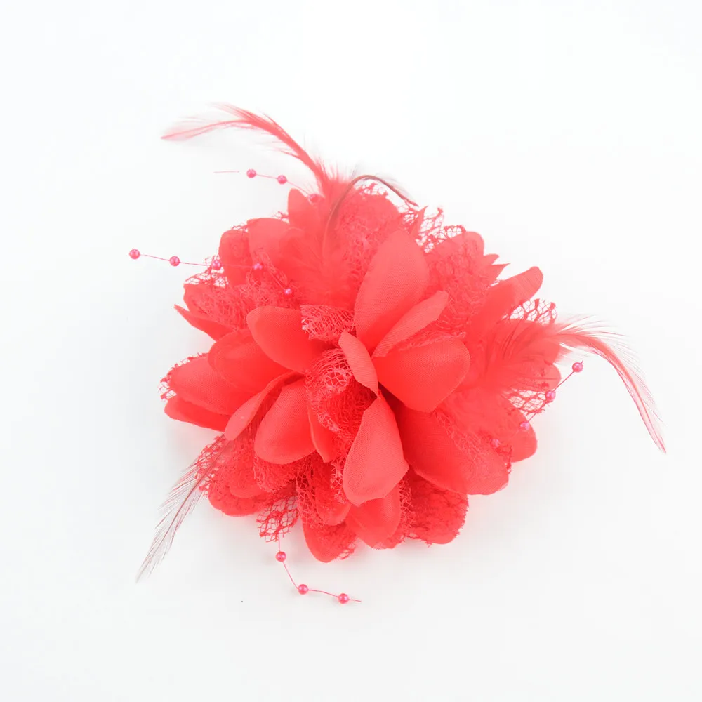 50 шт./лот 12 цветов перо цветок для корсажа свадебный повязка на голову сделай сам