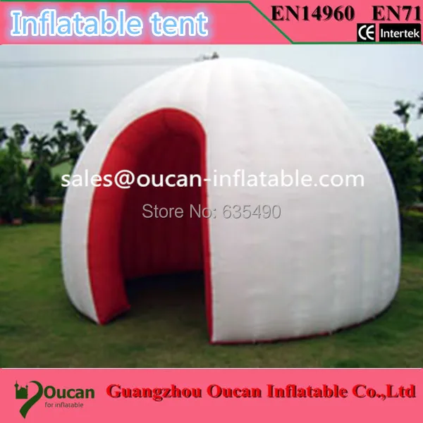 Надувная купольная палатка из ткани Оксфорд диаметром 6 метров надувная для