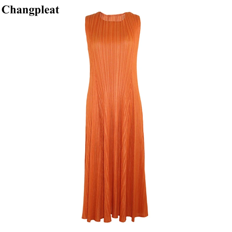 Changpleat 2019 летние новые женские однотонные платья Miyak плиссированные модные тонкие