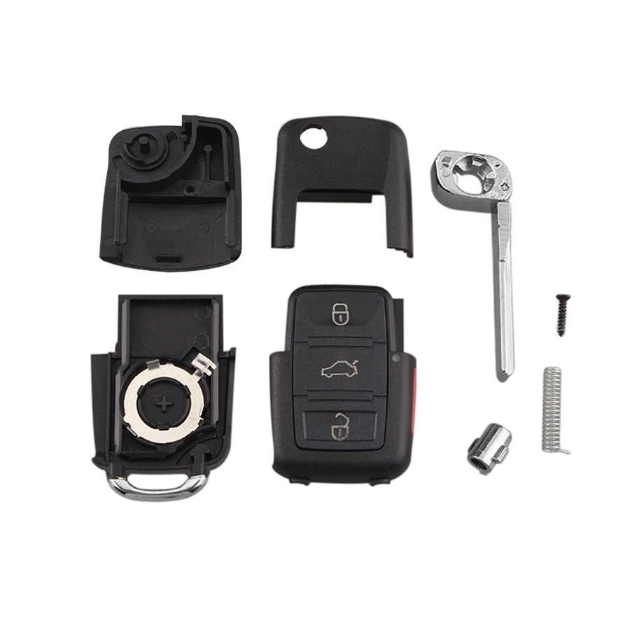 3 + 1 кнопочный откидной пульт дистанционного управления чехол для ключа VW Passat Jetta
