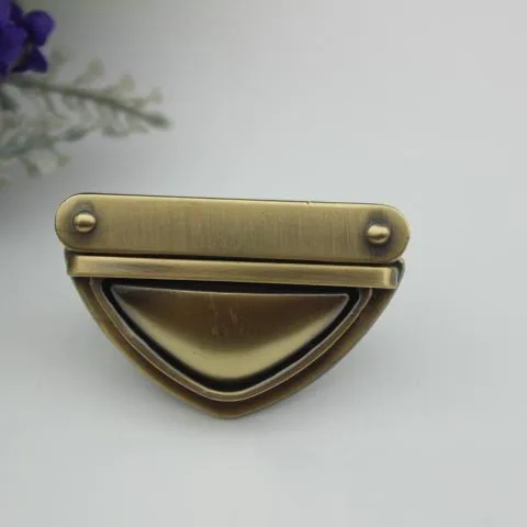 brass 2/5 шт Meetee 3,5*5 см с металлическими заклепками; туфли-лодочки с поворотной блокировкой оснастки застежки застежка-Пряжка для Сумки из натуральной кожи кошелек сумки аппаратных аксессуаров сумка замки - Цвет: brass
