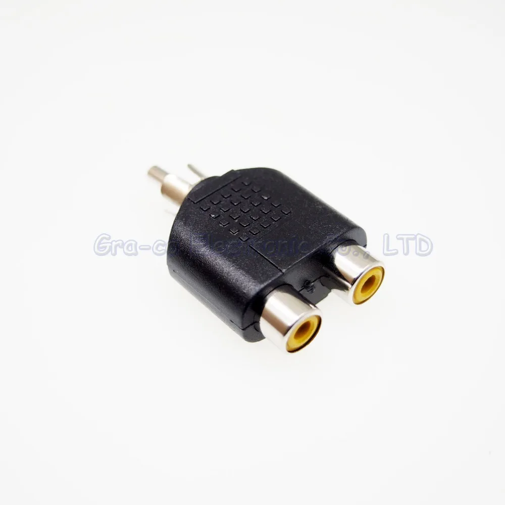 20 шт. коннектор RCA аудиоадаптер штекер 1xrca на гнездо 2xRCA|plug male|plug male femaleplug adapter |